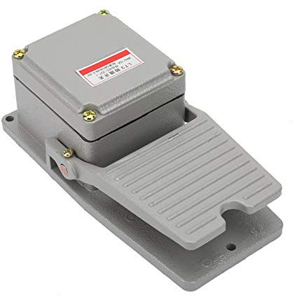 Interrupteur à Pédale Momentané en aluminium, Interrupteur au pied contrôleur de pédale antidérapant interrupteur d'alimentation argentés momentanés Interrupteur au Pied Industriel AC 250 V 15a LT3