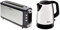 Tefal TL365ETR Grille-Pain Express Inox/Noir 37 x 18 x 10 cm & TEFAL Bouilloire Inox 1,7L Bouilloire sans fil 1,7L Résistance cachée Filtre anticalcaire base pivotante 369° KI150D10