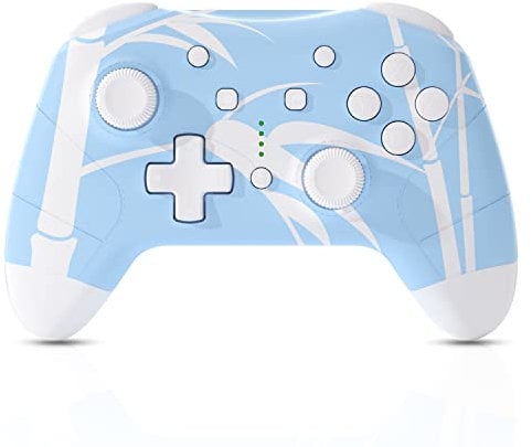 Mytrix Wireless Switch Pro Controller for Switch/Lite/OLED/PC, Wireless Pro Controller with Hall Effect Joysticks/Hall Trigger (No Drift), Support Wake-Up Turbo Dual Vibration 6-Axis, Bamboo Blue