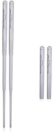 Boundless Voyage Faltbare teleskopierbare Titan-Essstäbchen Camping Camping Picknick Klappgeschirr Besteck Ti1004T
