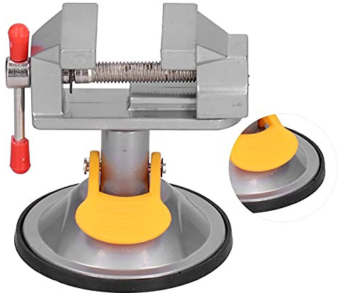Mini-Schraubstock mit Saugnapf aus Stahl, Handwerkzeug, Tischbank-Schraubstock, 360-Grad-Drehung mit Inbusschlüssel für den Desktop