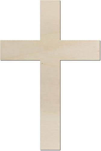 Kleenes Traumhandel Belle croix en bois - Église de Pâques - Idéal comme décoration - Jusqu'à 60 cm - Pour mur et porte (45 cm)