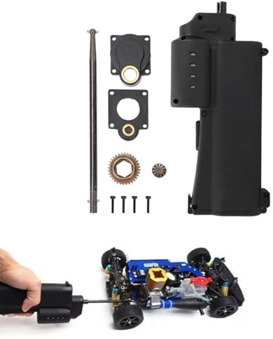 Tiiyee RC Handheld Power Starter, 70111A Electric Replacement Metal Starter Poratble Drill Plate Remoted Control for HSP 1 10 Car Engine Parts Rotor Nitro Backplates Cover Wand