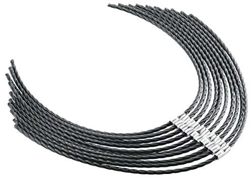 DAZZLEEX 20 Stück Strimmerfäden Drahtseil, 3,5 mm x 38 cm Spulenfaden für Bosch AFS 23 37 für Freischneider und Rasentrimmer