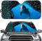 Hixingo Auto Frontscheibe, 3D Funny Tier Ozean Motiv Sonnenschutz für Windschutzscheibe, Frontscheibenabdeckung, Faltbares Design Auto Sonnenschutz, UV-Schutz, für meisten Autos (Delfin)