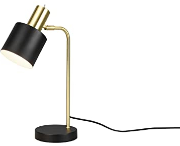 Tischleuchte Designklassiker Gold & Metallschirm Schwarz Höhe 44cm