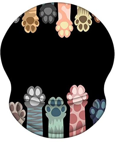 AOKSUNOVA Tapis de souris chat avec repose-poignet ergonomique en gel avec repose-poignet