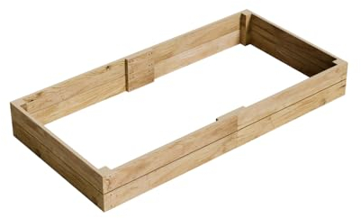 Conka Garden - Wooden Raised Bed Kit - Large Garden Planters for Vegetables, Herbs, Flowers – Start Growing Plants Earlier & Better - Durable & Resistant FSC Treated Timber 120cm L x 240cm W x 30cm H