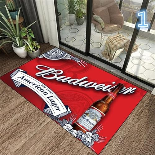 bailongma Motif de bière Tapis décoratif Flanelle Bar Tapis Salon Moderne Tapis de Sol B2483 120X160CM