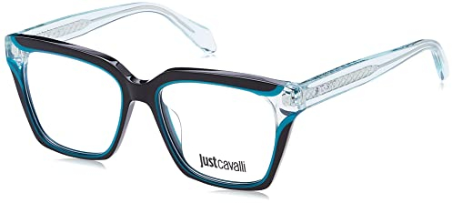 Just Cavalli Unisex VJC002V Sunglasses, Shiny Black+Light Green, 52