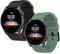 WD&CD Cinturino Compatibile per Amazfit GTR [2 Pezzi], 22mm Braccialetto di Ricambio Silicone Sportivo Cinturino Compatibile per Amazfit GTR 3/GTR 3 PRO/GTR 2/GTR 2e/Amazfit 3 Strato S(Nero+Verde)