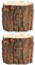 OSALADI 2pcs Tree Stump Flower Pot Wood Bark Succulent Planter Bucket Rustic Natural Log Cactus Pot Plant Vase Container Farmhouse Flower Arrangement Holder for Garden 12cm