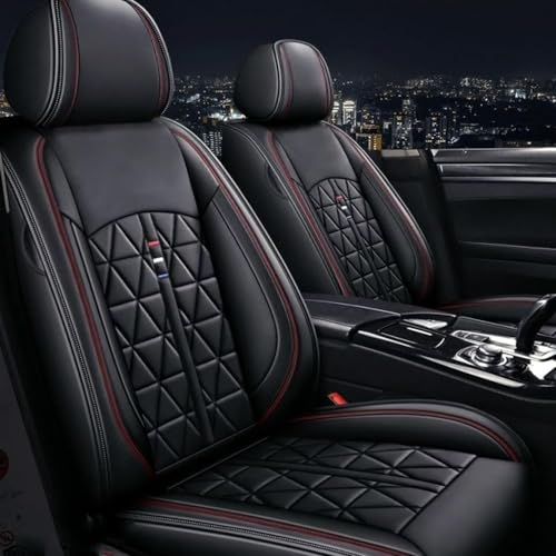 Chifeng Autositzbezüge Auto Vordersitz 2 Stück Set, Autositzbezüge Leder Universal Set, Geeignet Für Nissan Almera Juke Leaf Navara Pathfinder Patrol Y60 Y61 Pulsar Qashqai X-Trail Xtrail