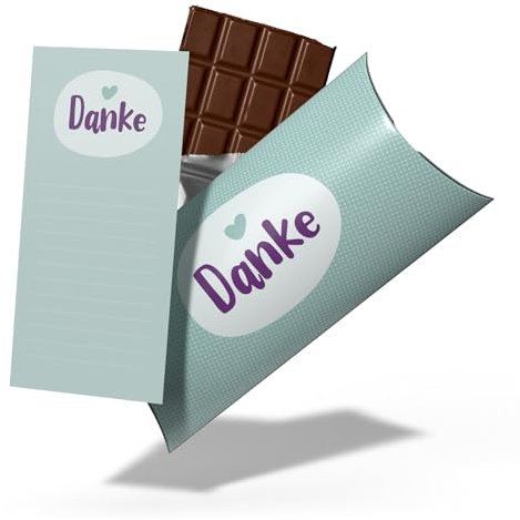 Creatastic® - Dankeschön Geschenke Schachteln mit Dankeschön Karte, Danke Geschenk Verpackung für Schokolade, Kleinigkeiten, Süßigkeiten, Set mit 5 Stück, 25 x 12 x 3 cm