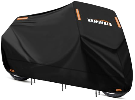 VANSHEIM Funda Impermeable para Moto - Cubierta Protectora Interior y Exterior - Paño Oxford 420D para Scooter de Motor - 265x105x125