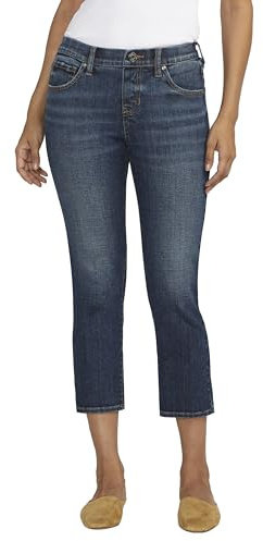 JAG Jeans Women's Maya Mid Rise Capri, Night Flight Blue, 10