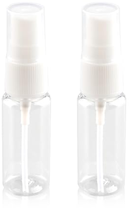 Rumyve 2pcs Small Spray Bottle,Mini Spray Bottle Plastic,20ml Small Travel Spray Bottle Clear,Travel,Makeup,Skin Care Cleansing Liquid