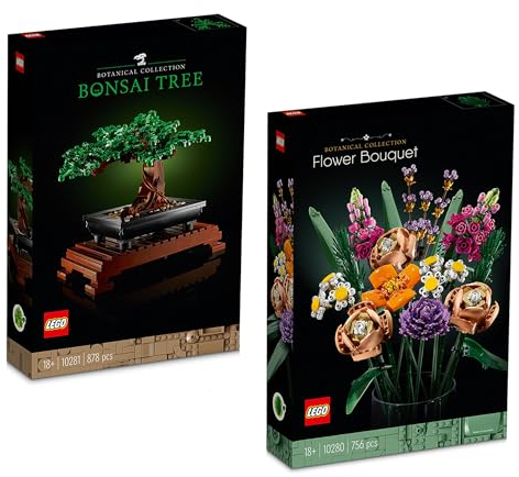 LEGO Bouquet di fiori & Albero Bonsai (10280 & 10281), Collezione botanica, Icons