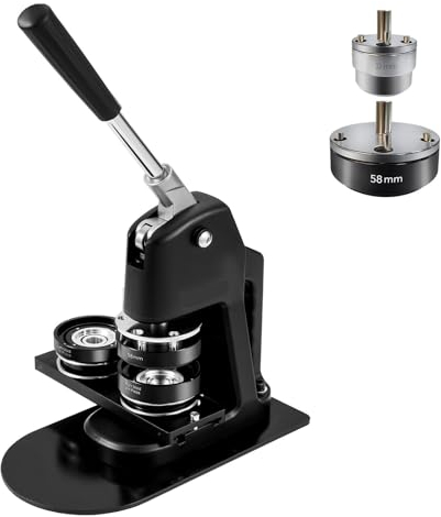 DFBIQKLS Button Maker Machine 25+58MM/32+58MM Badge Maker Maschine DIY Button Pin Press Kit Kreisherstellung Button Making Tool für benutzerdefinierte Pin Badges (Größe: 32 und 58 mm 500 Stück)
