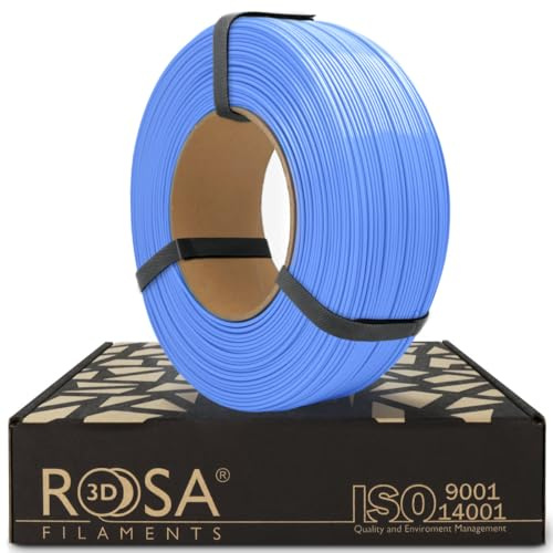 ROSA3D PLA Filament 1.75 mm für 3D Drucker, PLA Blau, Refill Filament 1kg
