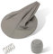 Konuooer Kit Schalthebelmanschette + Schaltknauf Farbe Grau + Feder kompatibel mit fi-at Panda 169 2003-2012 kompatibel mit Fiat 500/500C 2007-2013