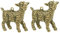 Garneck 2St Schafe aus Messing Spielzeugtiere Feng-Shui-Schaf-Statuen Messing Anhänger mit Schafmotiv Messing Schlüsselanhänger mit Schafmotiv Schaf-Ornament dekorative Schaffigur Golden
