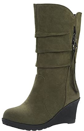 Stivali da Caccia Stivali Donna Estivi Traforati Pianta Larga Stivaletti Bassi Stivali Estivi Donna Morbidi Bassi Scarpe Traforate Stivali Alti Ginocchio High Heels Scarponi da