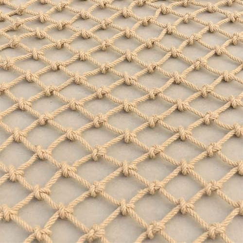 Sicherheitsnetz Hanfseilnetz Indoor Und Outdoor Kletternetz 1x1m - 6x10m Mehrere Größen Treppen Schutznetz Frachtnetz Dekoratives Seilnetz Rausfallschutz Hochbett Schutznetto Katzennetz(1x10m)