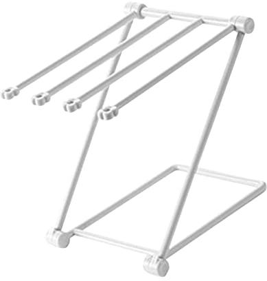 Countertop Dishcloth Drying Rack, 4 Arms Folding Vertical Hand Towel Stand, Dish Rag Storage Holder for Kitchen, Multi-Purpose Folding Drying Rack