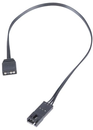 LED-Streifen-Licht-Verlängerungskabel, 25 cm, 24 AWG, Stecker auf Buchse, 4-poliger 3-poliger Anschluss für PC-Modding HDLL120 Lüfterlicht