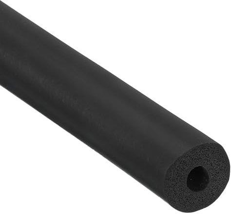 PATIKIL Rohrisolierung Schaumstoff 10mm ID x 26mm OD, 1M Rohrdämmung Isolierung Rohr für Heizung Sanitär Heizungsrohr Kupferrohr (Schwarz)