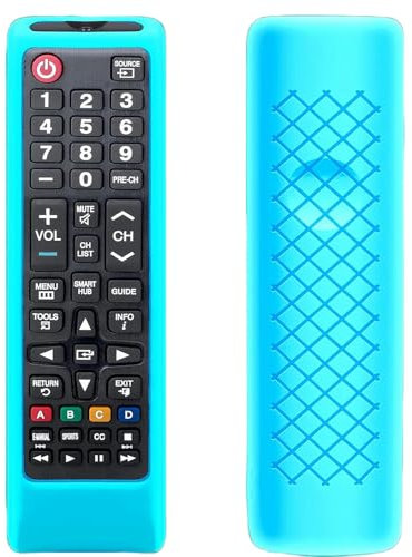 Glowing Remote Cover Replacement for Samsung TV Remote, Universal Silicone Sleeve Skin with Lanyard, Glow in the Dark