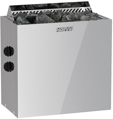 Harvia Qubic BQ45 4,5 kW Steel finnischer Saunaofen mit integrierte Steuerung