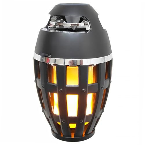 VILLCASE Enceinte Portable sans Fil à Rayures Lampe Flamme Design Original Rapide avec Téléphones Et