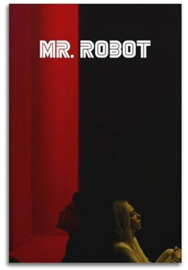 HURYEORHYH Mr. Robot Poster, Druck, Wandkunst, Vintage-Poster, dekoratives Gemälde, ästhetische Leinwand-Dekoration für Wohnzimmer, Schlafzimmer, 30 x 45 cm, ungerahmter Stil