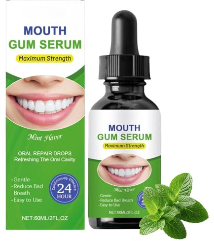 Gum Repair Drops, Pflege bei Zahnfleischrückgang, Unterstützt ein ausgeglichenes Mundgefühl, Mundpflegetropfen mit Frische & Mint, Effektive Pflege für Zahnfleisch und Mundkomfort, 60 ml