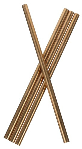 FUNOMOCYA Pasadores Sólidos de Cobre para Mango de Cuchillo 100 Mm, Varillas de Remache de Cobre Macizo 4 Mm, Herrajes para Construcción de Mangos de Cuchillos, 4 Piezas, Uso en Reparación y Bricolaje