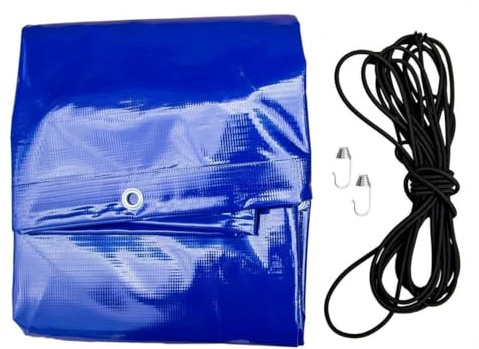 UNITRAILER Bâche Bleue H-800 pour Remorque 264x150 cm Garden 265 Kipp, PVC Imperméable 630 g/m² avec Ouverture Arrière pour Modèles Expert 2615