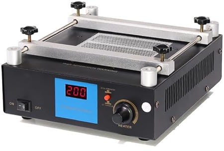 Electric Hot Plate Soldering Preheating Station, Adjustable Temperature 50-350℃, LED Digital Display, Ideal for Motherboard Rework and Repair