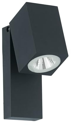 EGLO 96286 SAKEDA LED Exterior Wall Light in Black | Wall Lamp Made of Die-Cast Aluminium, Colour: Anthracite, IP44