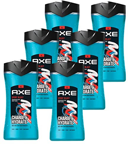 Axe Sport Blast Lot de 3 gels douche 3 en 1 pour le corps, les cheveux, le visage 400 ml