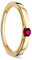 Orovi – Verlobungsring Damen aus 9 Ct Gelbgold (375) mit Solitär Rubin im Brillantschliff (0.15 Ct) – Solitärring Edelstein zur Verlobung – Damenschmuck Hypoallergen & handgefertigt (Gr. 54)