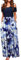 STYLEWORD Women's Summer Cold Shoulder Short Sleeve Maxi Dress Floral Print Elegant Long Dress with Pockets(Floral13,XL)
