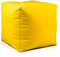 Ecopuf Cube - Sitzhocker Hocker Polyestergewebe Outdoor 100% Wasserdicht für außen und innen Sitzbox Würfel Pouf Ottomane Fußbank Zwei Größen erhältlich 37x37 cm - Faber Gelb M1