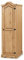 Corona 1 Door Arch Top Wardrobe Solid Pine Storage Bedroom Furniture