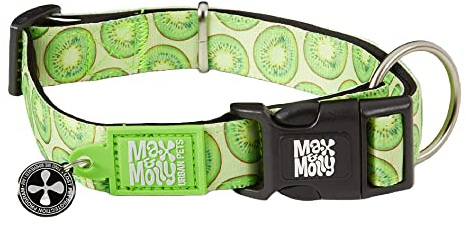 Max & Molly Hundehalsband & Welpenhalsband mit Power-Schnalle, lustiger Stil für kleine, mittelgroße, große Hunde & Welpen, wasserdicht, bequem, verstellbar, inklusive Gotcha QR Code Pet ID