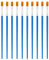 KINBOM 10 Pcs Paint Brushes, Synthetic Nylon Hair Artists Paint Brush Sets for Acrylic Watercolor Oil Face Nail Scale Model Painting Line Drawing (Blue)