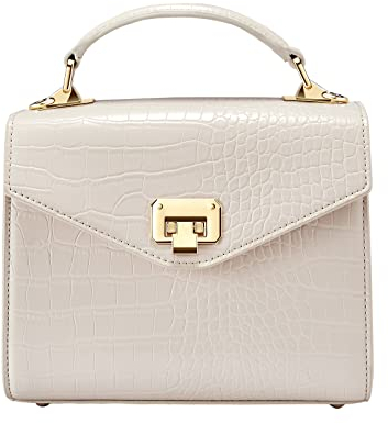 VICTORIA HYDE Damen Handtasche Umhängetasche Klein Schwarz Damen Handtasche Leder Tasche Damen Schultertasche Crossbody Bag (Beige)