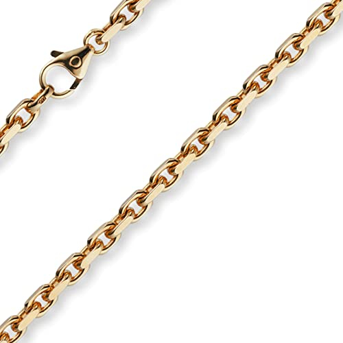 4mm Kette Collier Ankerkette Halskette aus 750 Gold Rotgold massiv 50cm