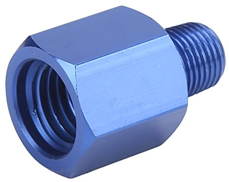 Adapter M12-Buchse auf 1/8 NPT-Stecker, M12x1,25-Stecker 28 mm/1,1 Zoll lang Blau für Auto